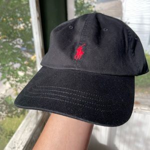 Polo Ralph Lauren black and red baseball hat cap
